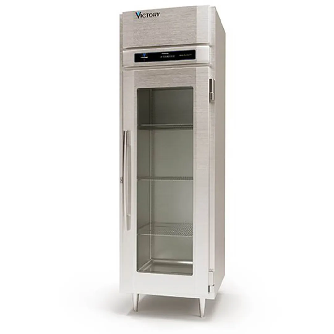 Victory HSA-1D-1-EW-GD 1-Section 1-Door Clear Glass Heated Holding Cabinet, 24.4 cu ft, Stainless Steel/Aluminum
