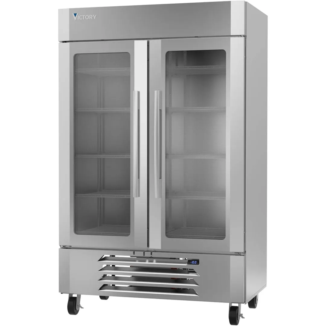 Victory LSF49HC-1-IQ 51" 2 Glass Door Merchandiser Freezer w/ Electronic Smart Lock, 46 cu. ft.