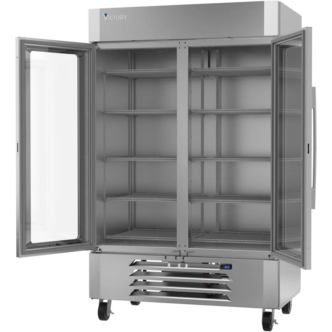 Victory LSF49HC-1-IQ 51" 2 Glass Door Merchandiser Freezer w/ Electronic Smart Lock, 46 cu. ft.