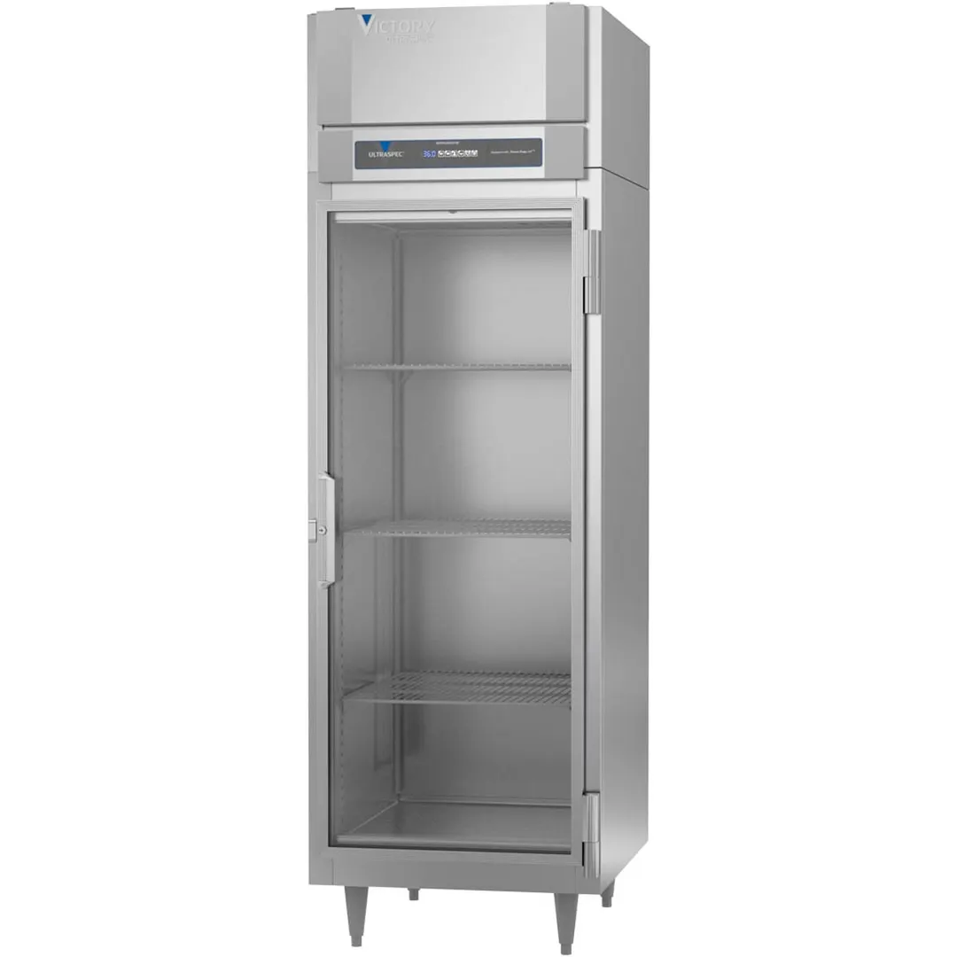 Victory RSA-1N-S1-G-HC 31" 1-Section Reach-In Refrigerator w/ 1 Glass Full Door, Aluminum Interior, 20 cu. ft.