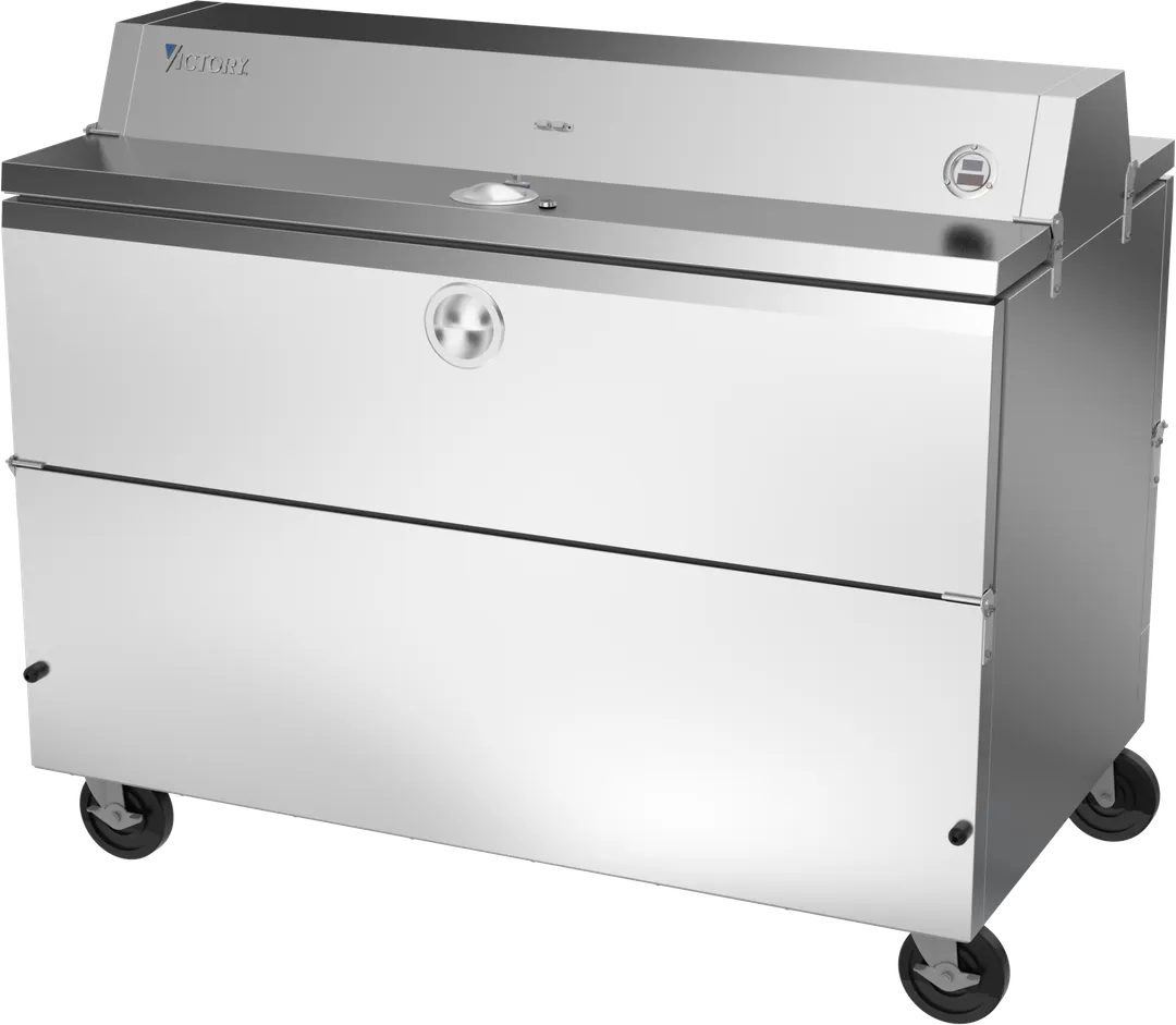 Victory VMCFD58-1-S-HC 58" Dual Sided Milk Cooler, Forced Air, 16 Crates Capacity