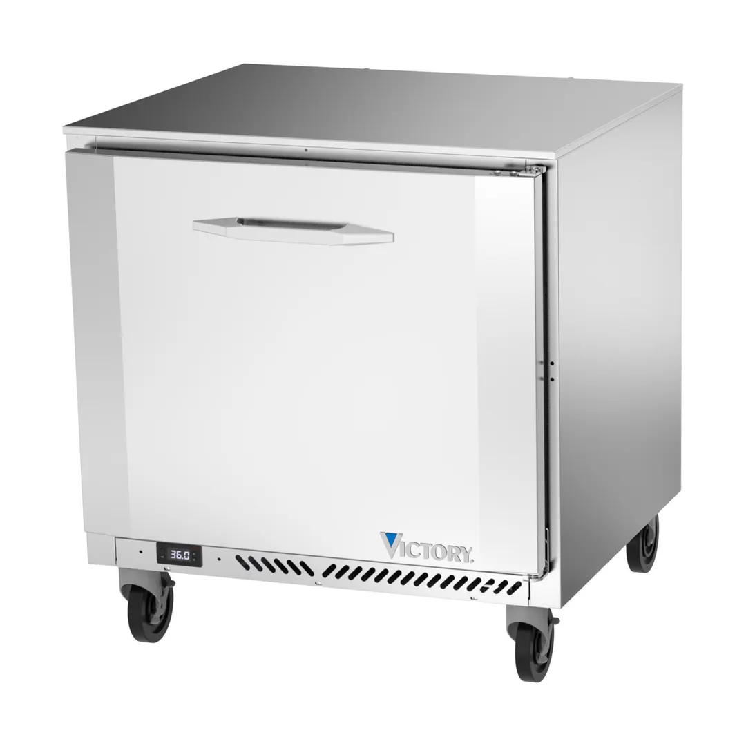 Victory VUR32HC 32" 1-Section Undercounter Refrigerator w/ 1 Solid Door, 7.22 cu ft