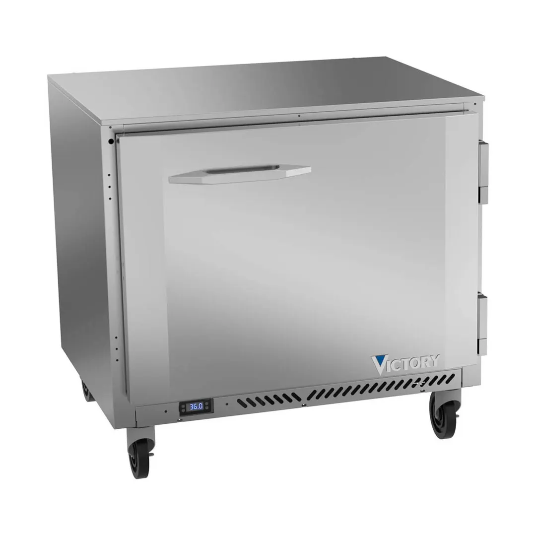 Victory VUR36HC 36" 1-Section Undercounter Refrigerator w/ 1 Solid Door, 8.5 cu ft