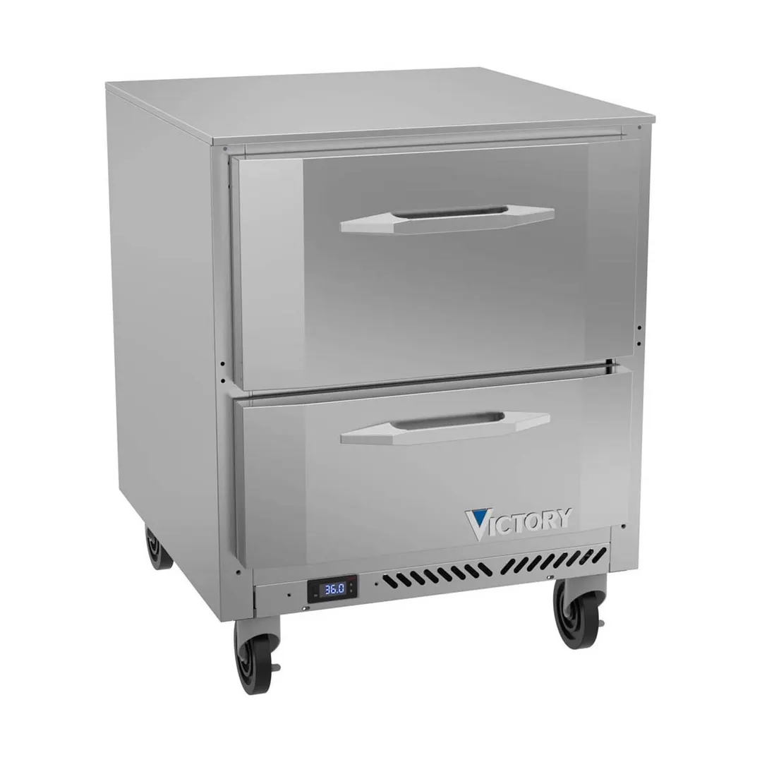 Victory VURD27HC-2 27" 1-Section Undercounter Refrigerator w/ 2 Drawers, 6.15 cu ft