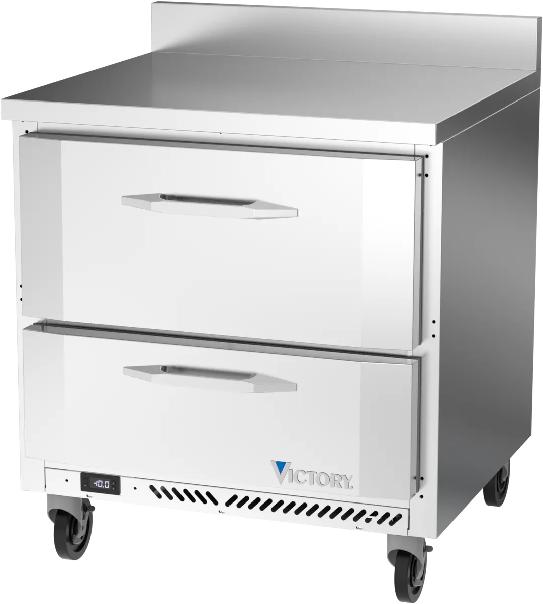Victory VWFD32HC-2 32" 1-Section Worktop Freezer w/ 2 Drawers, 7.2 cu. ft.