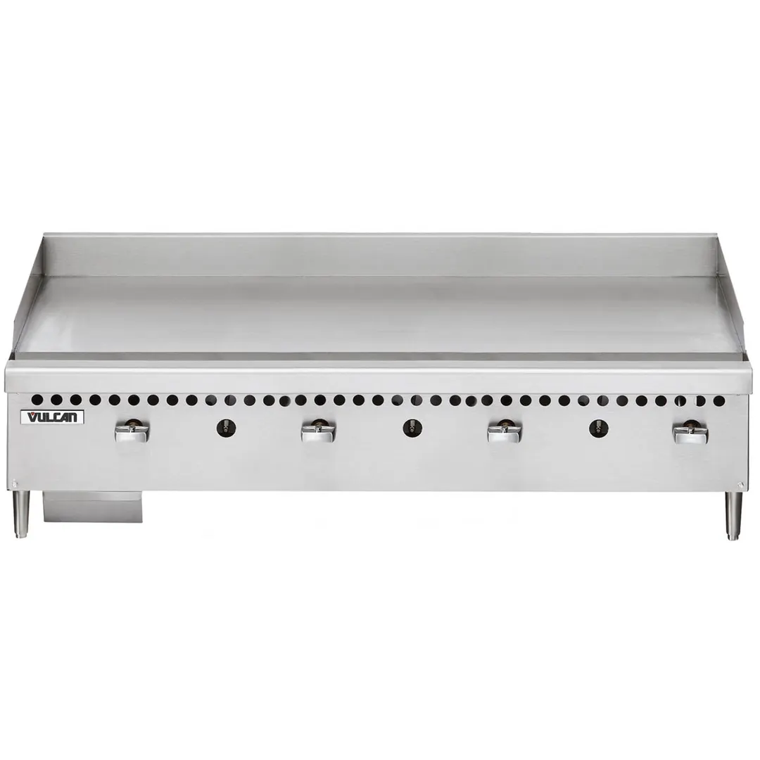 Vulcan VCRG48-M 48" Countertop Manual Gas Griddle, 1" Steel Plate, 20.5" Deep, 100.000 BTU