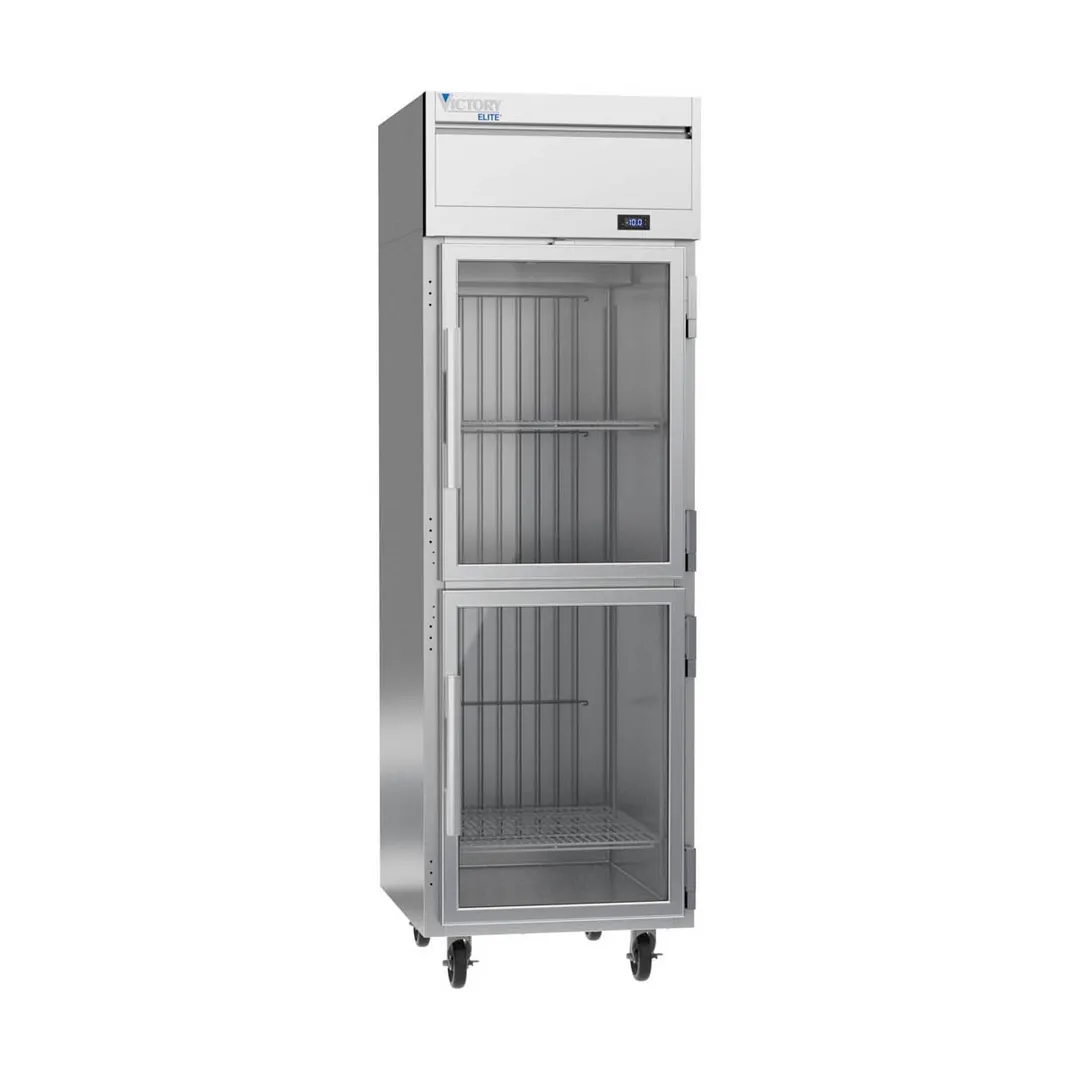 Victory VEFSA-1D-HG-HC 26" 1-Section Reach-In Freezer, 2 Half Glass Doors, Top Mounted, 22 cu. ft.