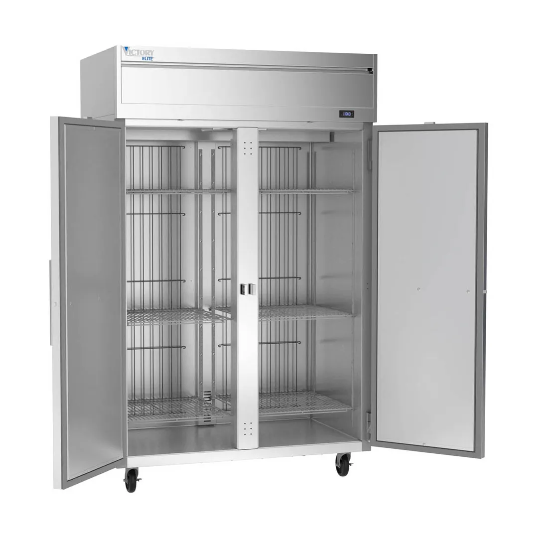 Victory VEFSA-2D-SD-HC 52" 2-Solid Door Reach-In Freezer, Top Mounted, 45 cu. ft., Stainless Steel Front