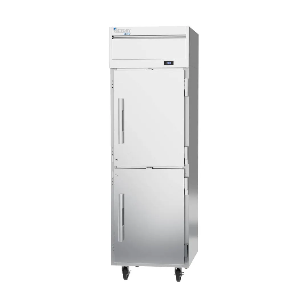 Victory VERSA-1D-HD-HC 26" 1-Section Reach-In Refrigerator w/ 2 Solid Half Doors, Electronic Control, 21 cu. ft.