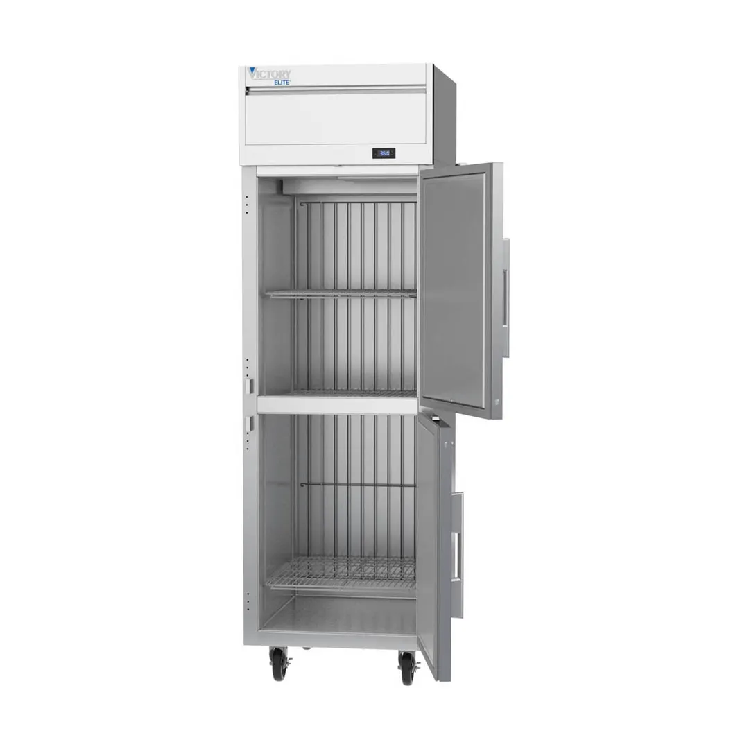 Victory VERSA-1D-HD-HC 26" 1-Section Reach-In Refrigerator w/ 2 Solid Half Doors, Electronic Control, 21 cu. ft.