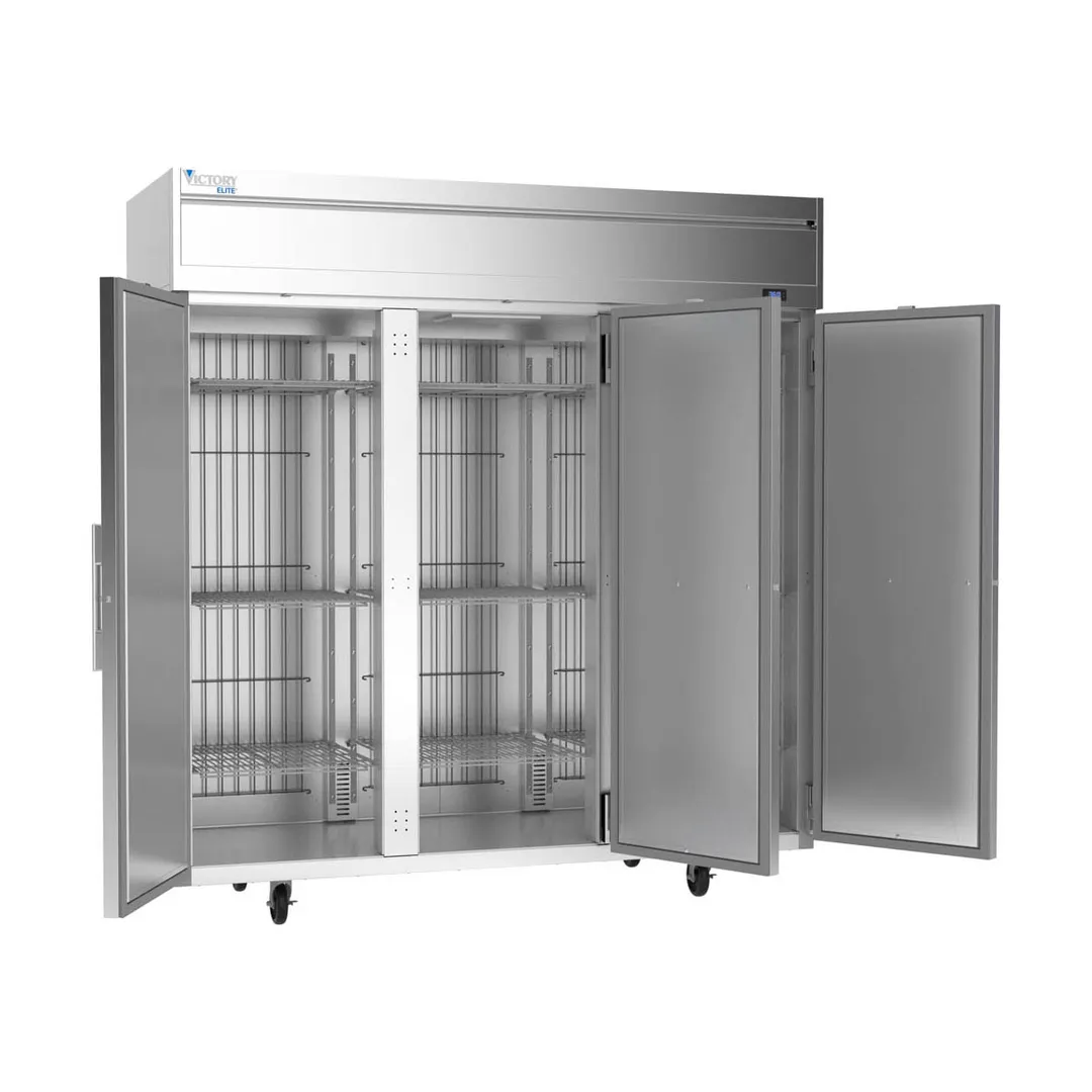 Victory VERSA-3D-SD-HC 78" 3-Section Reach-In Refrigerator w/ 3 Solid Doors, Aluminum Interior, 71.5 cu. ft.