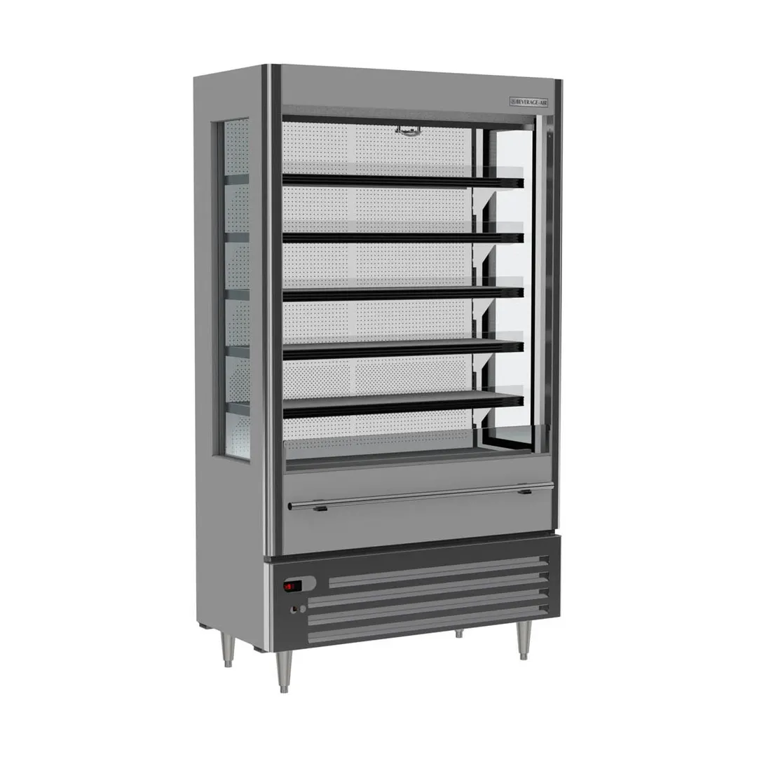 Beverage Air VMHCSL-18-1-G 47" Gray Vuemax Slim Open Air Merchandiser, 5 Shelves, Vertical Case, 23 cu. ft.