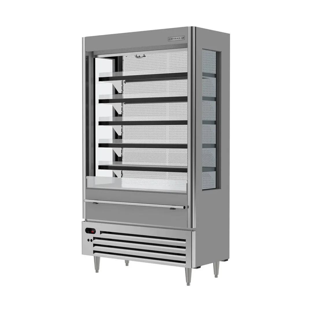 Beverage Air VMHCSL-18-1-G 47" Gray Vuemax Slim Open Air Merchandiser, 5 Shelves, Vertical Case, 23 cu. ft.