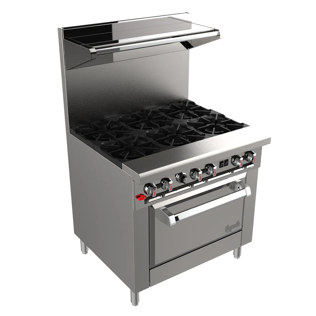 Venancio USA G36ST-36G 36" Gas Restaurant Range w/ 36" Full Griddle, (1) Standard Oven, 99.500 BTU