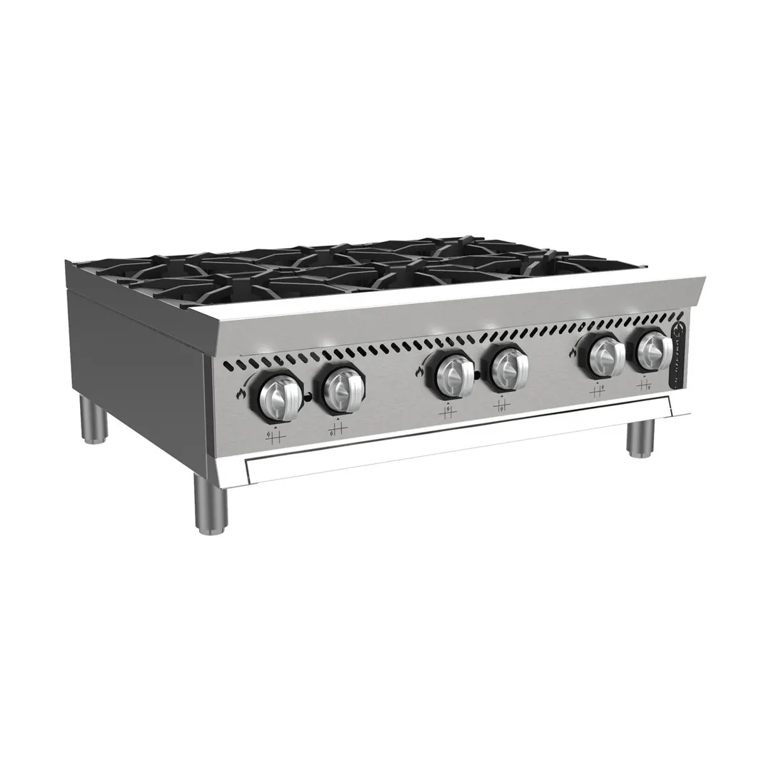 Venancio USA O48CT-8B 48"  Countertop Gas Hotplate with (8) Burners, Manual Control, 240.000 BTU