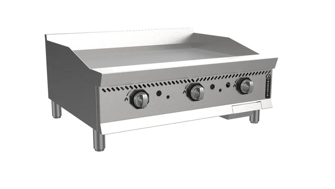 Venancio USA O48GM 48" Countertop Manual Gas Griddle, 3/4" Steel Plate, 120.000 BTU
