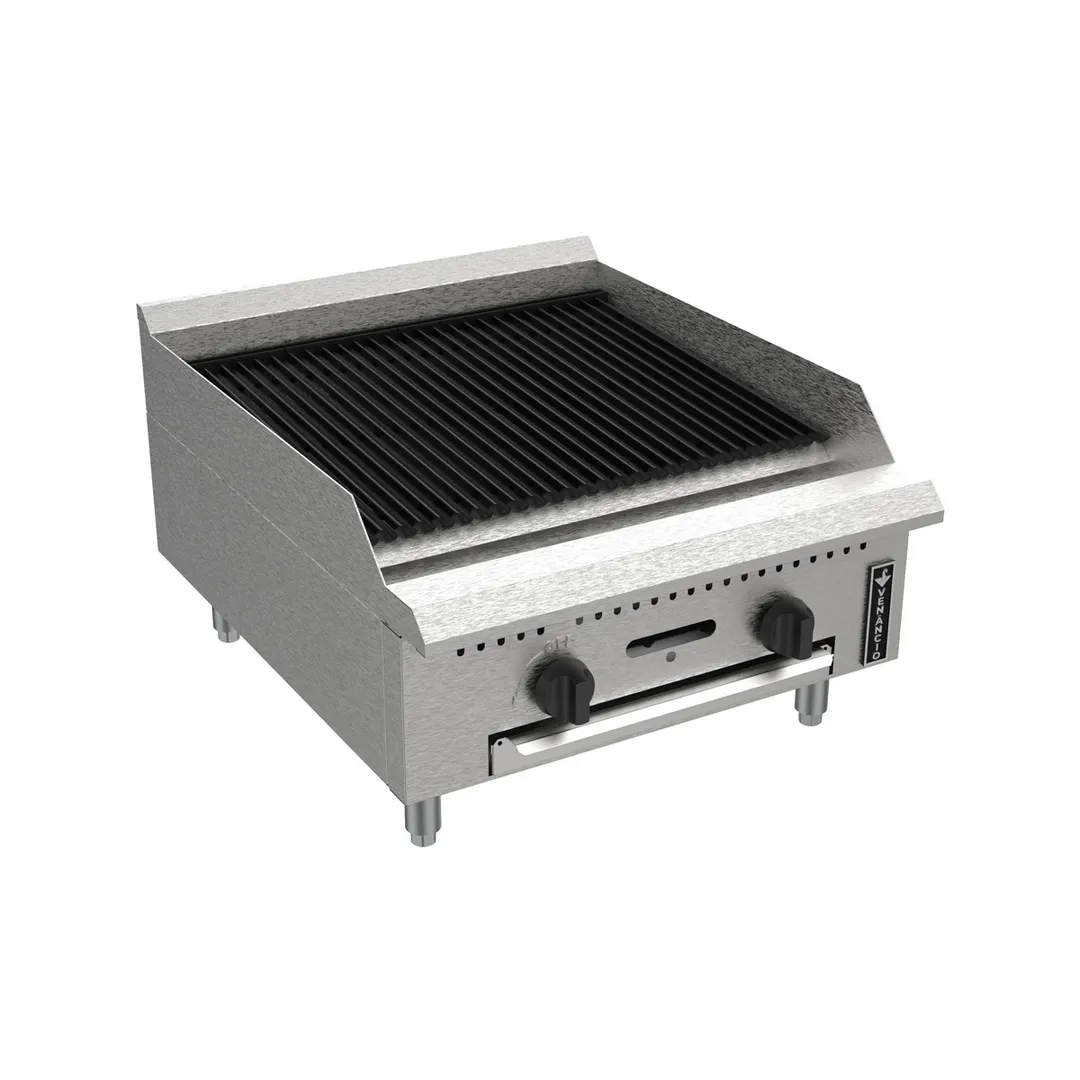 Venancio USA PCB24G-CT 24" Countertop Gas Radiant Charbroiler w/ (2) Burners, 60.000 BTU