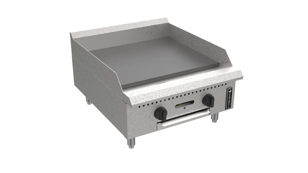 Venancio USA PGM24G-CT 24" Countertop Manual Gas Griddle, 3/4" Steel Plate, 60.000 BTU