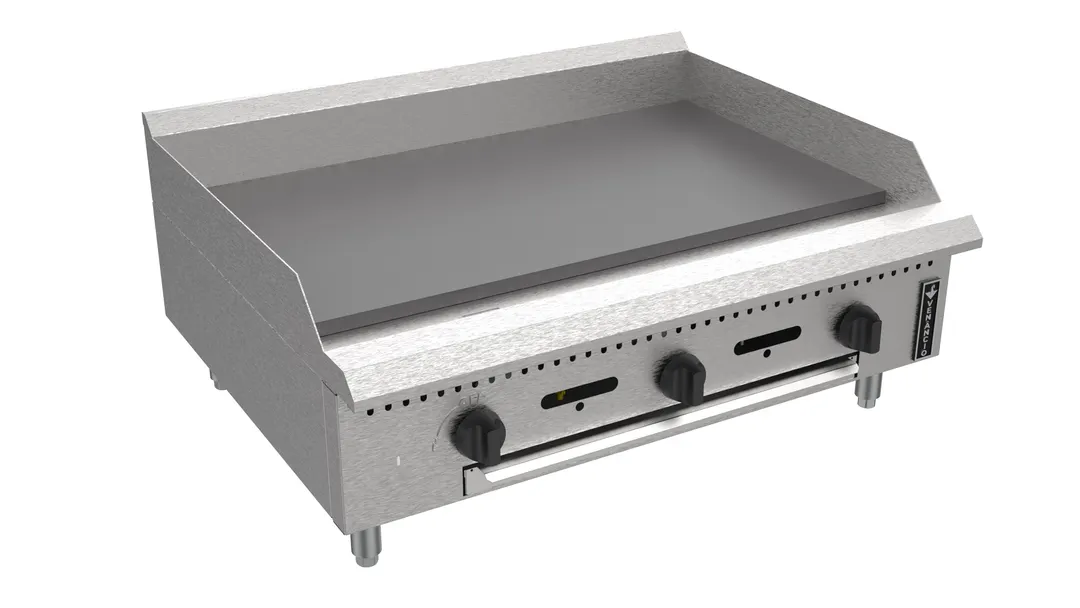 Venancio USA PGM36G-CT 36" Countertop Manual Gas Griddle, 3/4" Steel Plate, 90.000 BTU