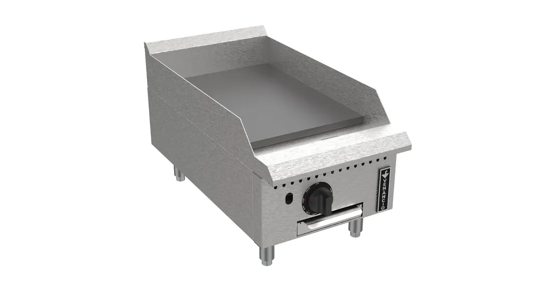 Venancio USA PGT15G-CT 15" Countertop Thermostatic Gas Griddle, 3/4" Steel Plate, 35.000 BTU