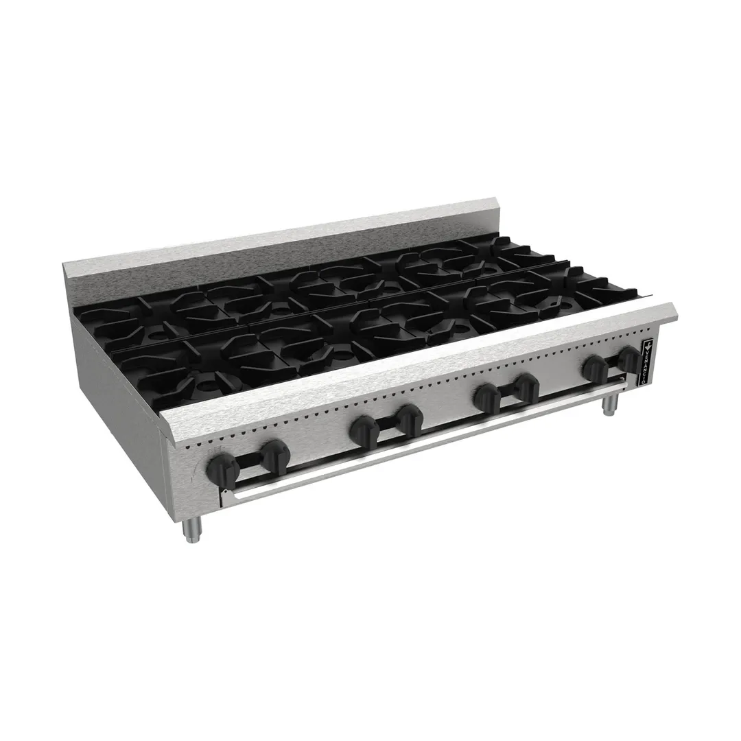 Venancio USA PHP48G-CT 48"  Countertop Gas Hotplate with (8) Burners, Manual Control, 224.000 BTU