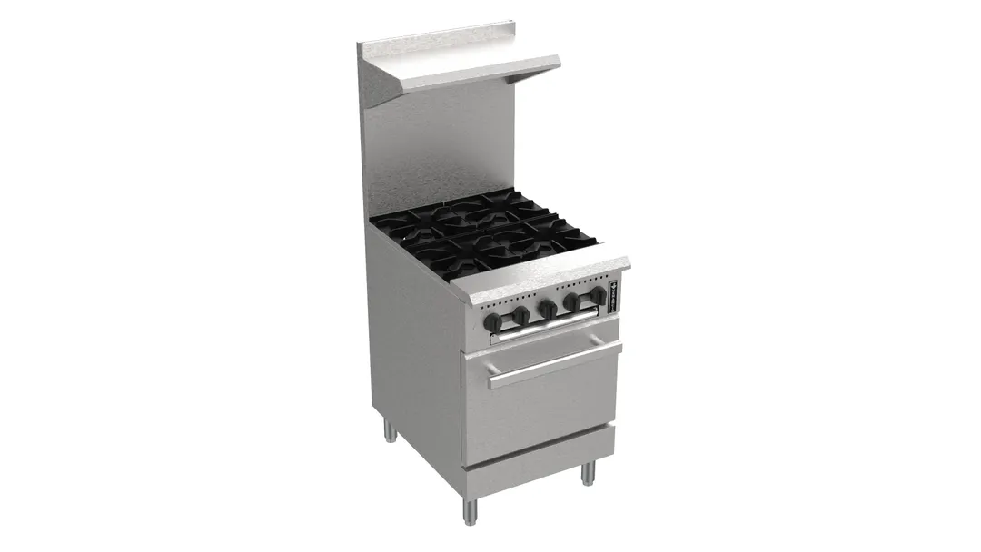 Venancio USA PRO24G-ST 24" Gas Restaurant Range w/ (4) Open Burners, (1) Standard Oven, 142.000 BTU
