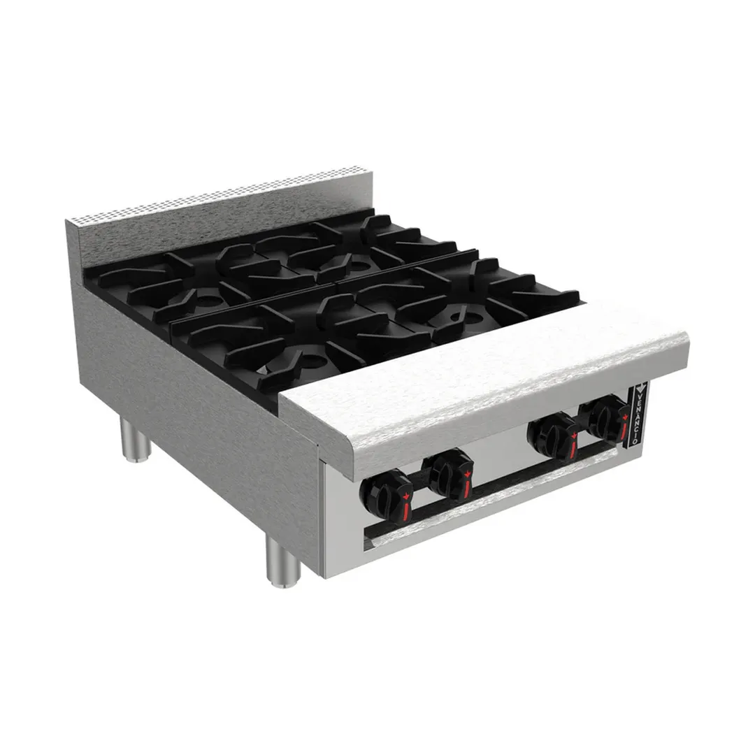 Venancio USA R24CT-24B 24" Countertop Gas Hotplate with (4) Burners, Manual Control, 128.000 BTU