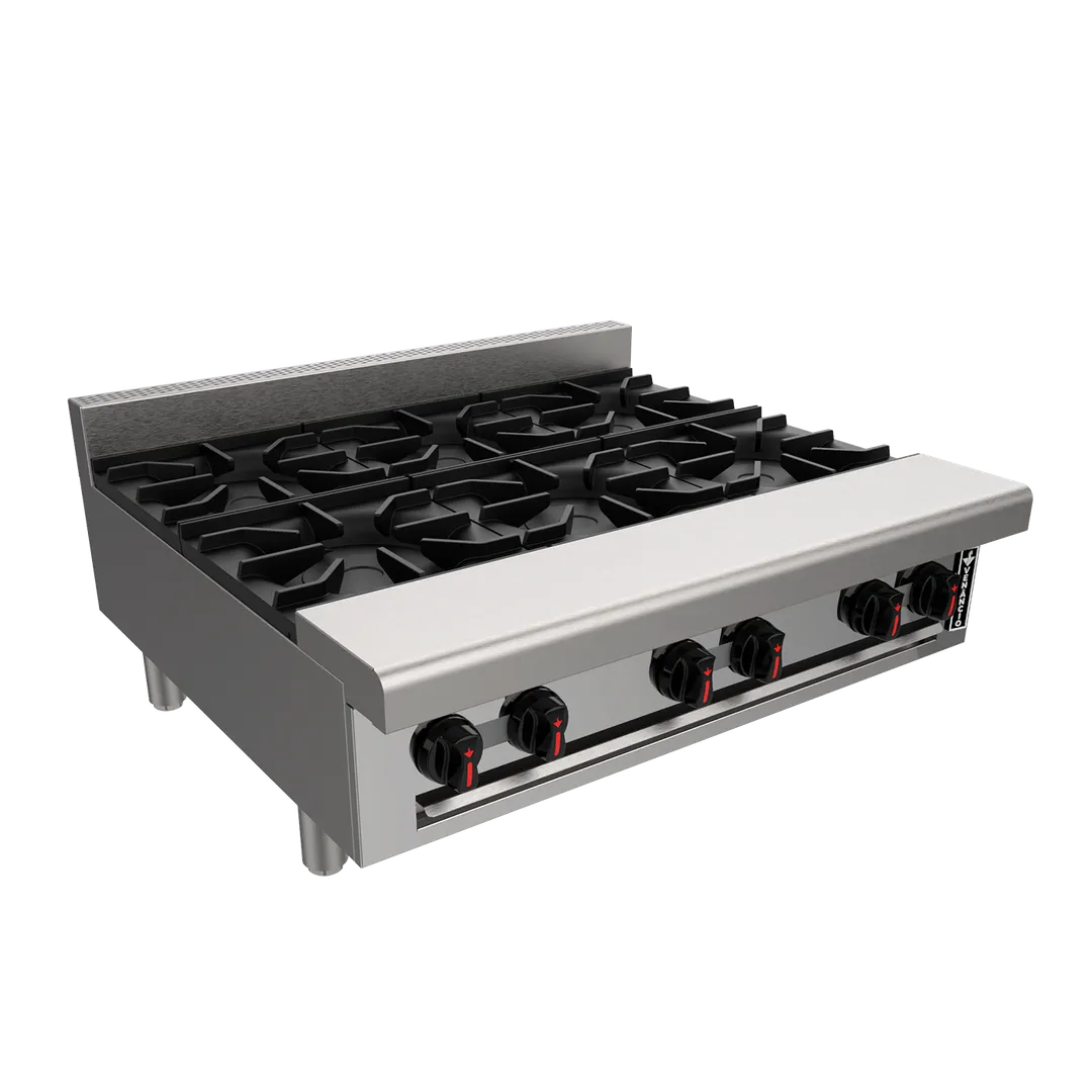 Venancio USA R36CT-36B 36" Countertop Gas Hotplate with (6) Burners, Manual Control, 192.000 BTU