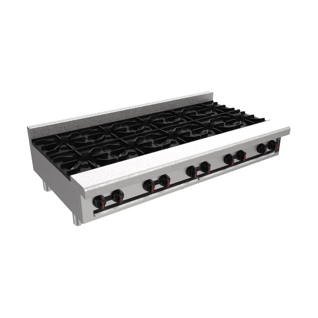 Venancio USA R60CT-60B 60" Countertop Gas Hotplate with (10) Burners, Manual Control, 320.000 BTU