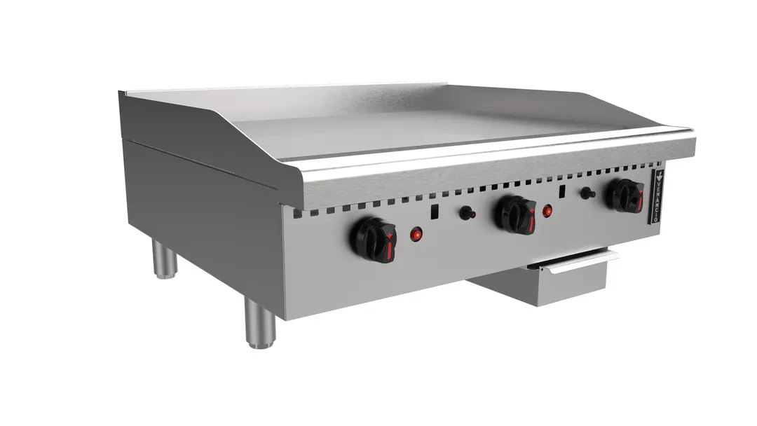 Venancio USA R60CT-60T 60" Countertop Thermostatic Gas Griddle, 3/4" Steel Plate, 125.075 BTU