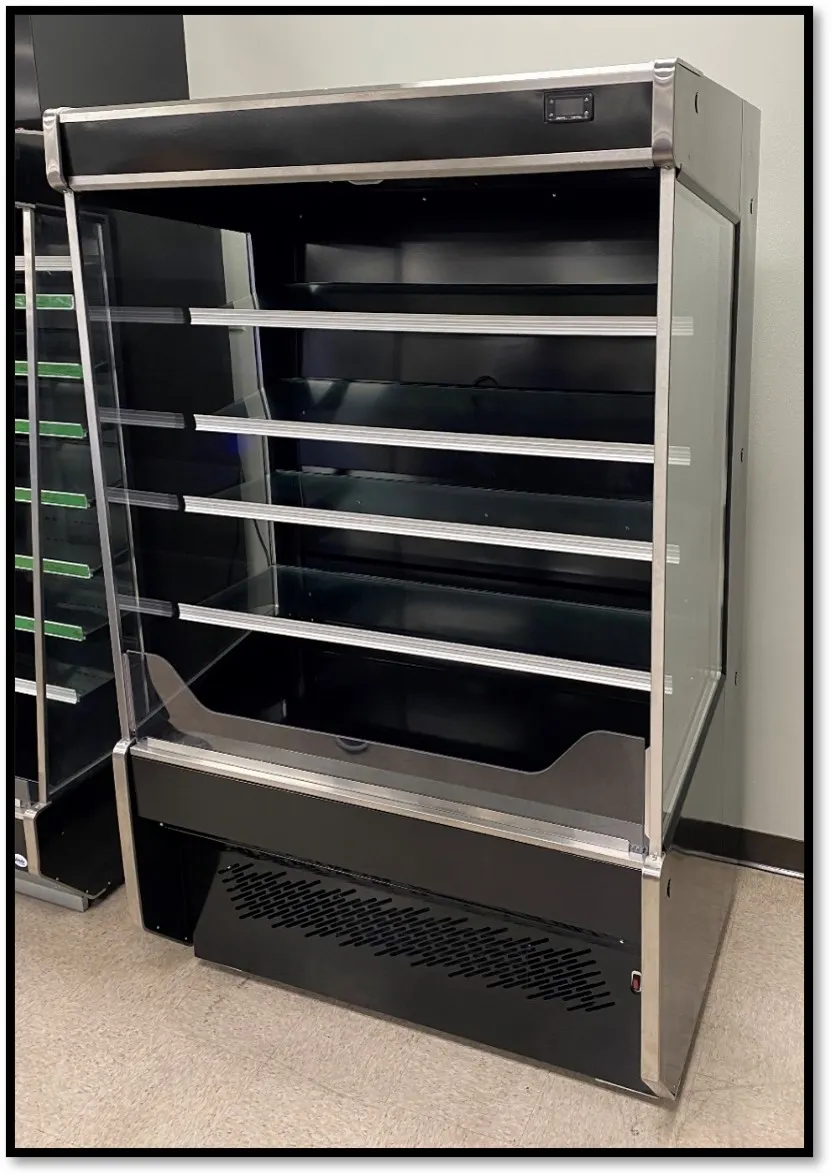 Vendo RSC4SH001 9" Vertical Open Air Merchandiser, 4 Shelves, 22.8 cu. ft.