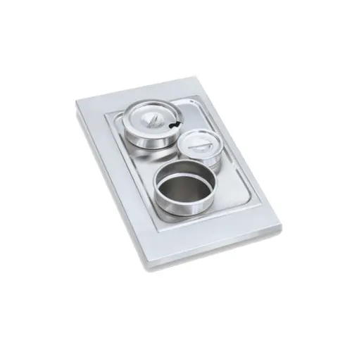 Vollrath 19193 Adapter Plate, Stainless Steel, 3 Cutout Holes - 1x 4-7/8" & 2x 6-3/8", Made in USA