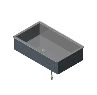 Vollrath 36451 Cold Food Pan, Drop-In, (3) Pan, Non-Refrigerated, Ice Cooled