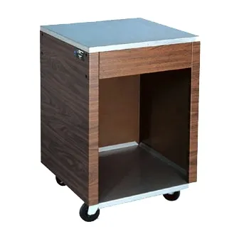 Vollrath 38700 2-Series Cashier Station, 24"W x 24"D x 35"H, Stainless Steel, Black Vinyl-Clad Steel