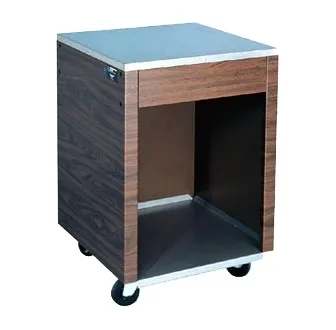 Vollrath 38760 2-Series Portable Cashier Station, 24"W x 24"D x 35"H, Stainless Steel, Cherry Woodgrain Finish