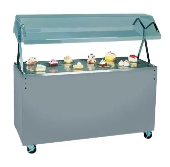 Vollrath 38765 60" 2-Series Affordable Portable™ Utility Station w/ Buffet Style Breath Guard