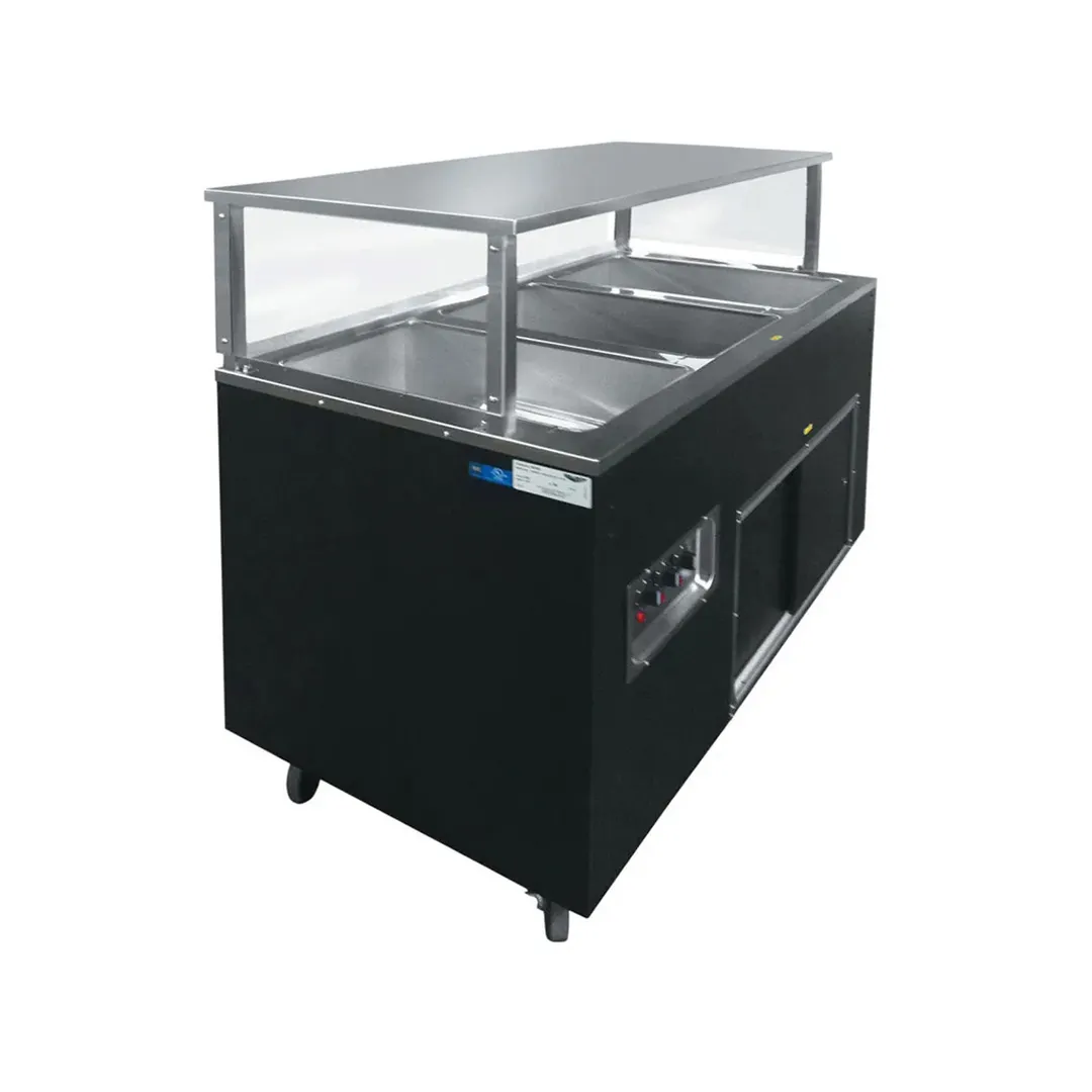 Vollrath 39728 46" 2-Series Affordable Portable™ (3) Open Well Hot Food Station 