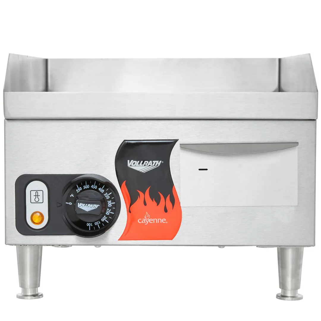 Vollrath 40715 14" Countertop Electric Griddle with 14.25" x 16.5" Surface, Thermostatic Controls, 120v/1ph