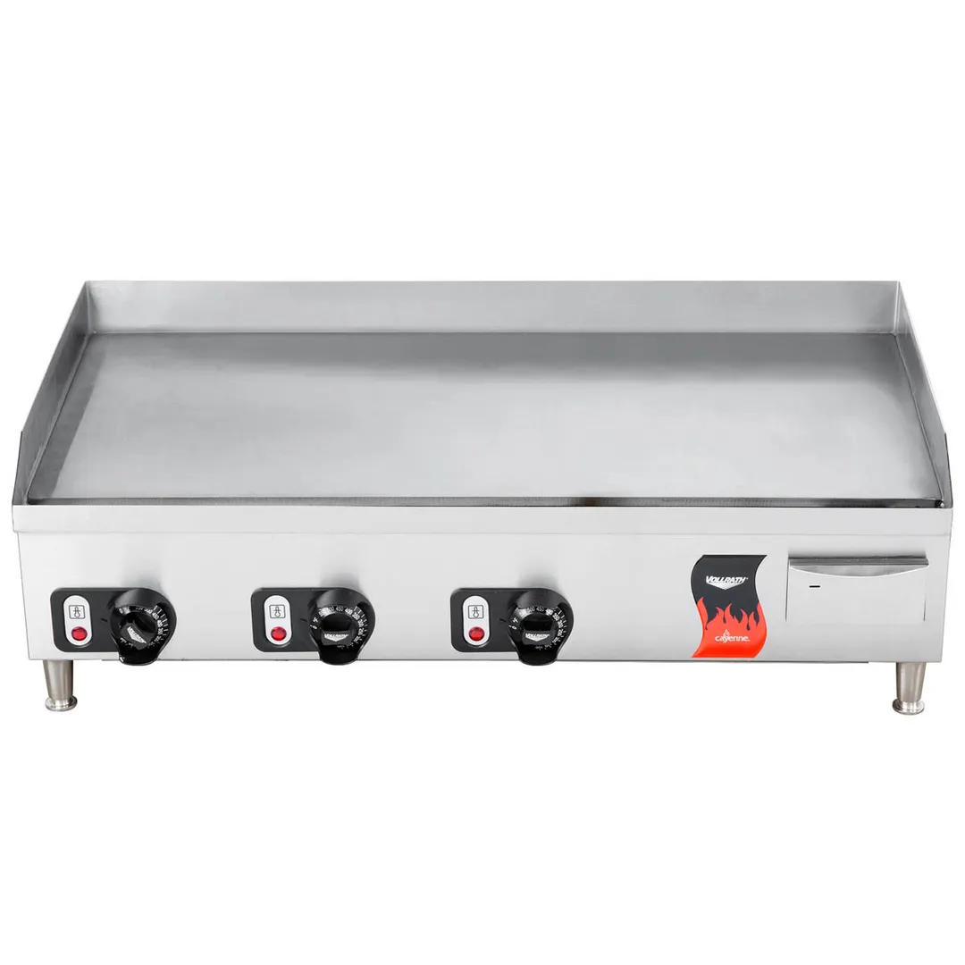 Vollrath 40717 36" Countertop Electric Griddle with 36" x 16.5" Surface, Thermostatic Controls, 220v/1ph