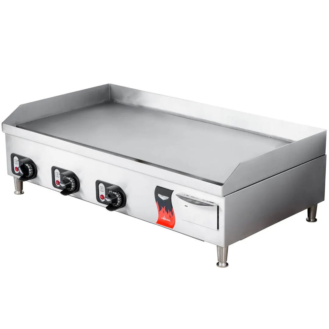 Vollrath 40717 36" Countertop Electric Griddle with 36" x 16.5" Surface, Thermostatic Controls, 220v/1ph