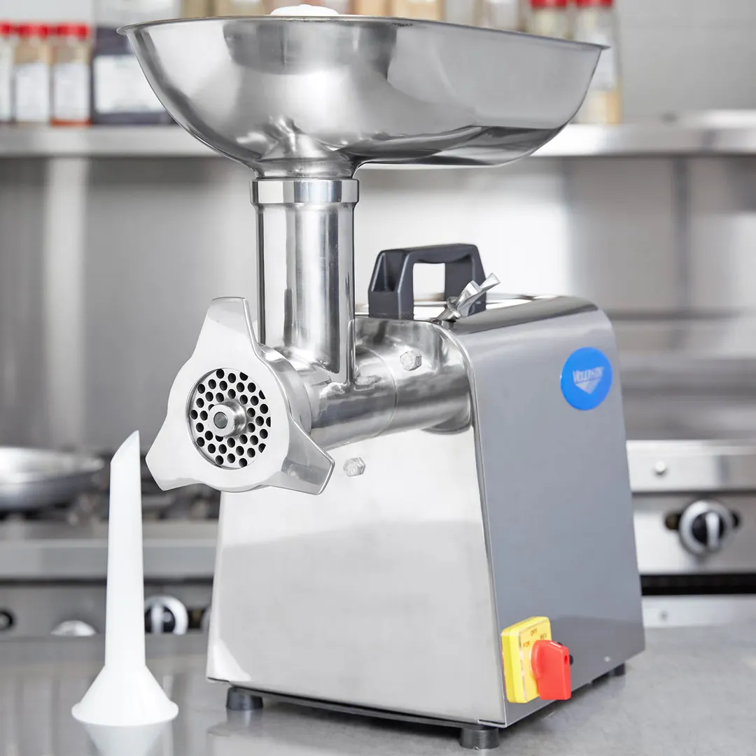 Vollrath 40743 Meat Grinder, #12 HUB, 1 HP, 264 lbs/hr, Stainless, 2-1/4" Chute, 1/8" & 5/16" Plates