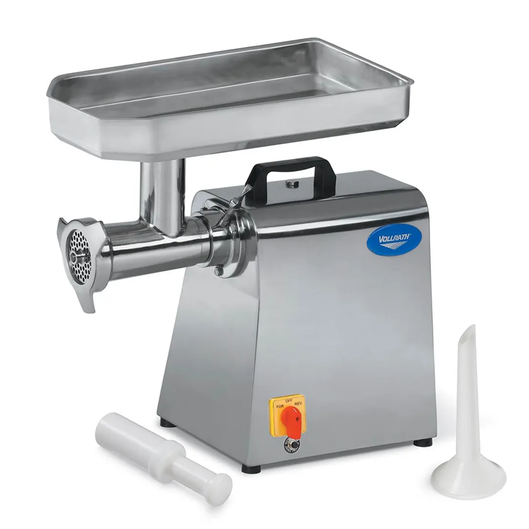 Vollrath 40744 Electric Meat Grinder, #22 Hub, 528 lbs/hr, 1.5 HP 110V, 2-1/4" Chute, Sausage, 1/8" & 5/16" Plates