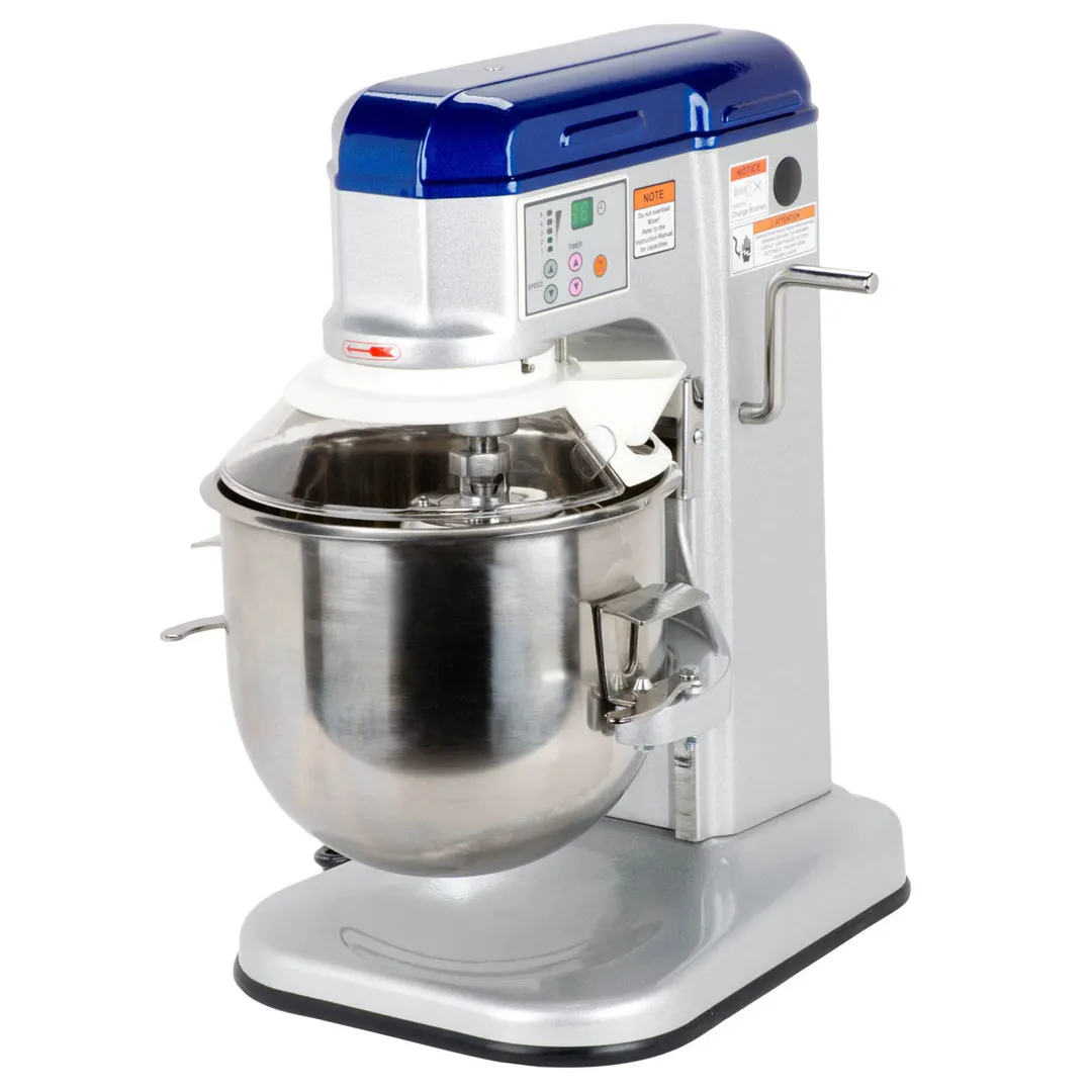 Vollrath 40756 Countertop 10 qt Planetary Mixer w/ Timer, Guard and Standard Attachments, 5-Speed, 1/3 hp