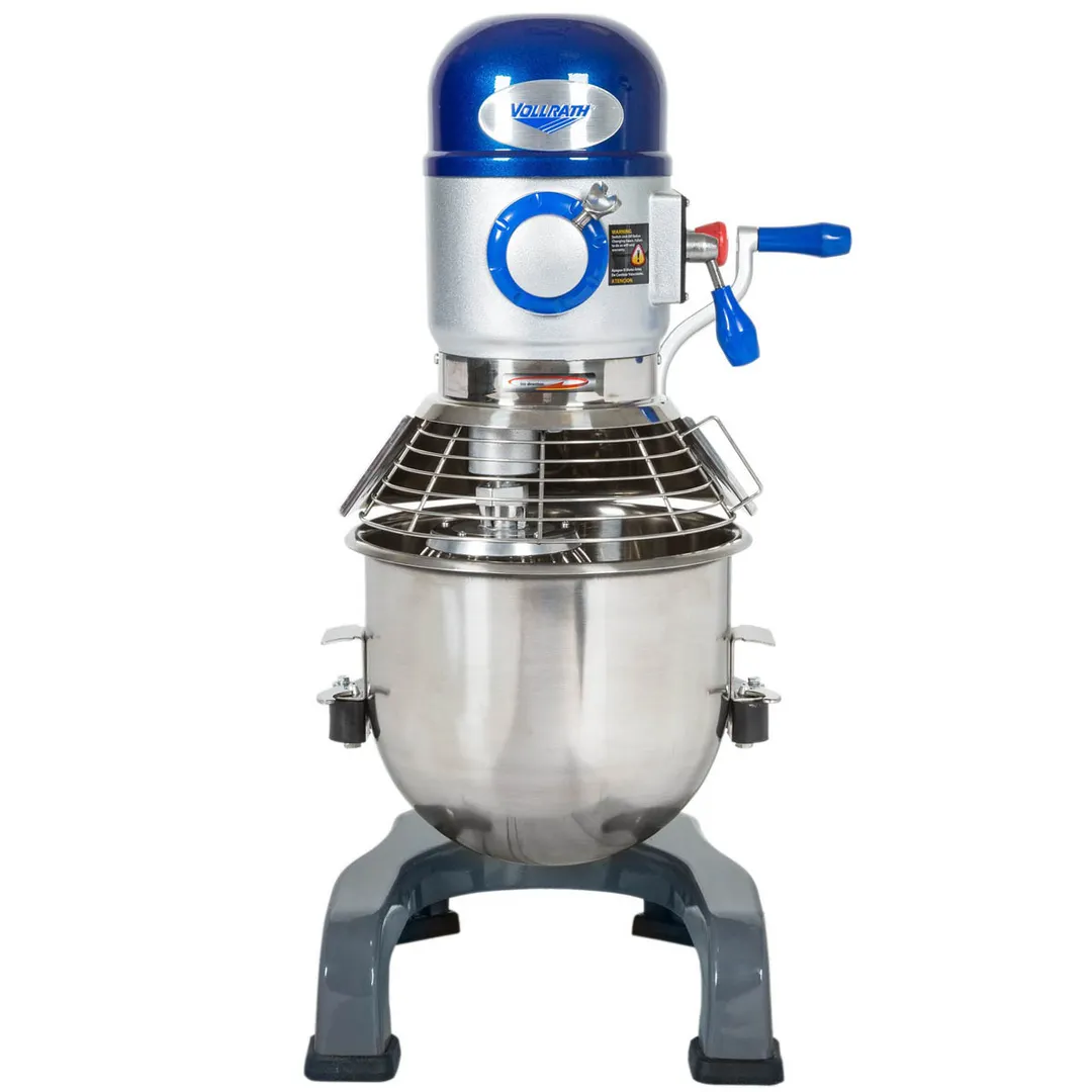 Vollrath 40757 Countertop 20 qt Planetary Mixer w/ Timer, Guard and Standard Attachments, #12 HUB, 3-Speed, 1/2 hp