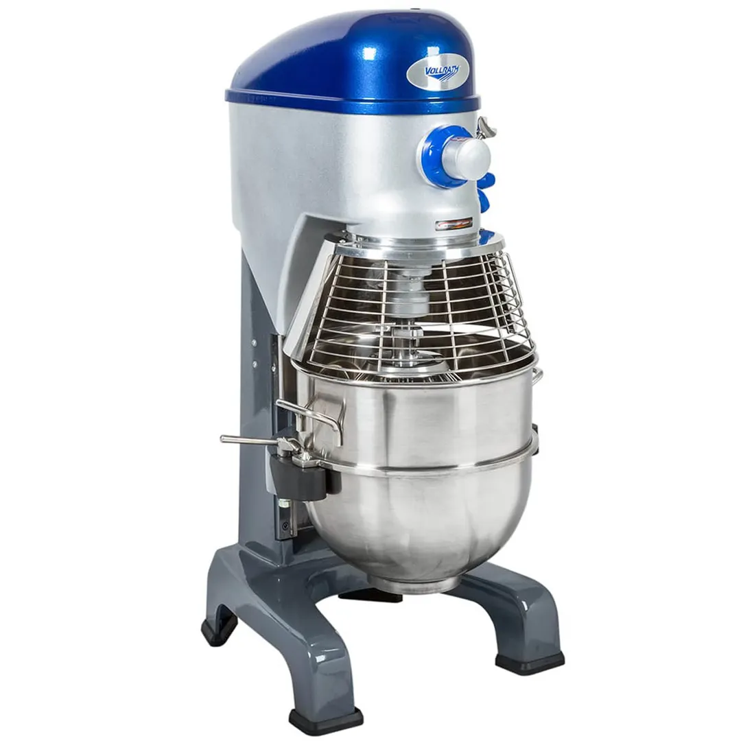 Vollrath 40759 Floor Model 40 qt Planetary Mixer w/ Timer, Guard and Standard Attachments, #12 HUB, 3-Speed, 1-1/2 hp