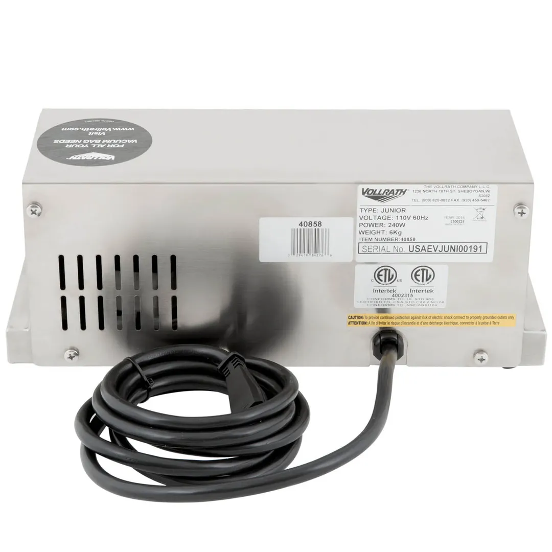 Vollrath 40858 Countertop External Vacuum Packaging Machine with 12-3/16" Seal Bar 