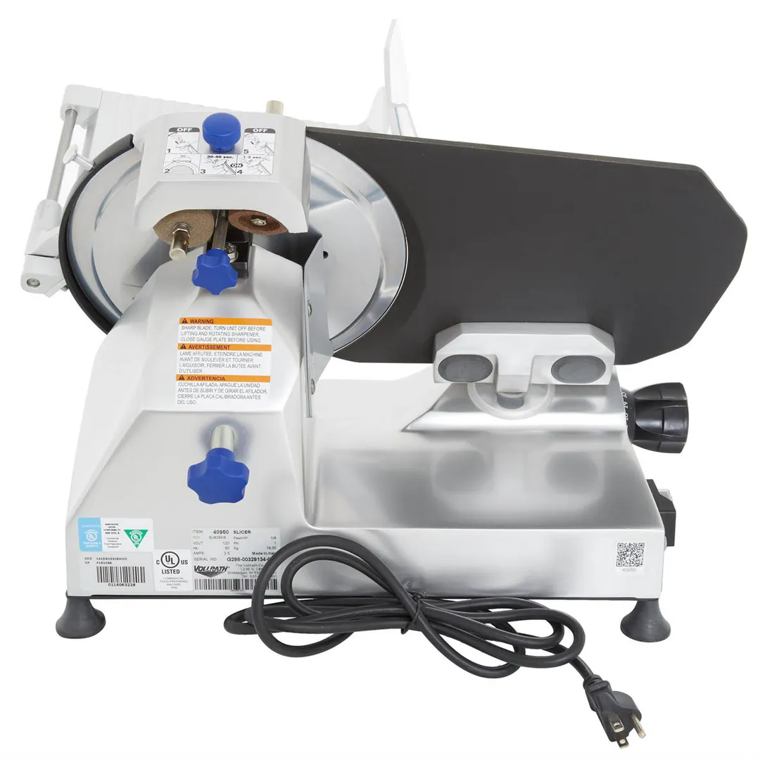 Vollrath 40950 Manual Feed Medium Duty Meat Slicer with 10" Blade, Belt Driven