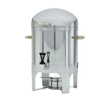 Vollrath 46094 New York 5‑Gallon Coffee Urn, 15½"W x 16½"D x 21¾"H, 18/8 Stainless, Rack, Dome & Fuel