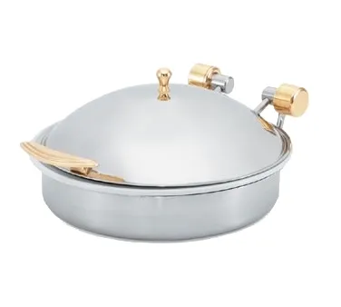 Vollrath 46121 Intrigue Solid Top Induction Chafer 6-Qt 5.8 L 18/8 SS Cover 45/90° 15‑1/2"×3‑5/32"