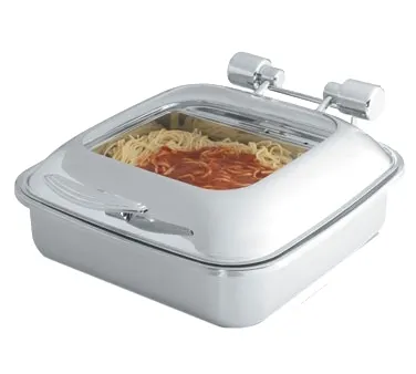 Vollrath 46134 Intrigue Chafer, 6 Qt (5.8L), 18/8 Stainless, Food/Water Pans, Cover, 45°/90° Hinge